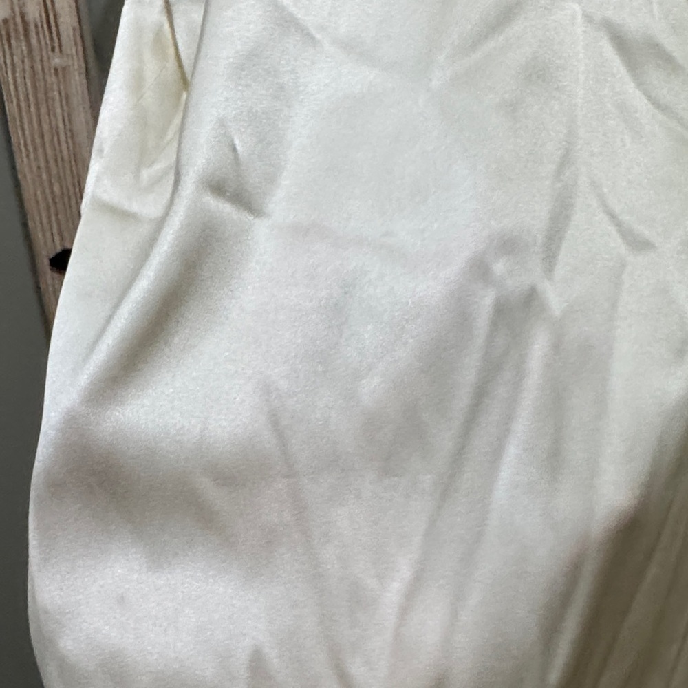 Talbots Cream Sleeveless Ruffle-Front silk - Picture 6 of 9